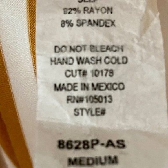 Altar’d State Golden Brown/White Tie Front Striped Dress - M - Picture 7 of 8